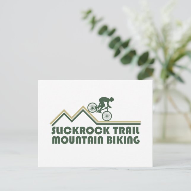 slickrock trails mtb mountain biking holiday postcard (Standing Front)