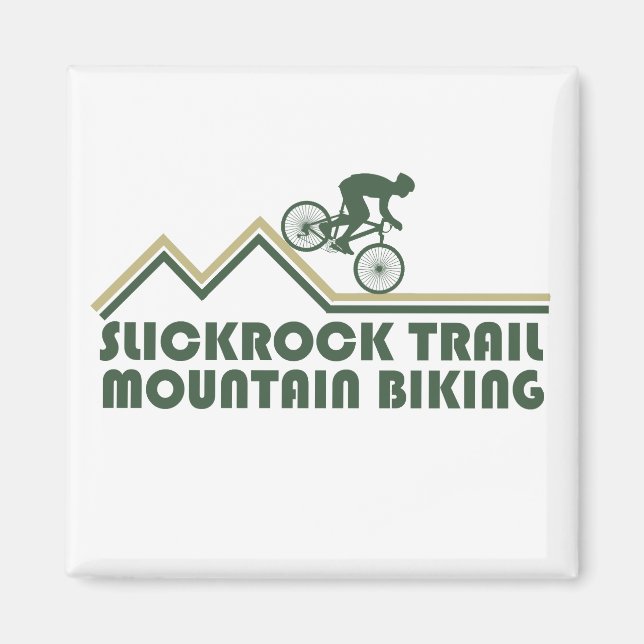 slickrock trails mtb mountain biking magnet (Front)