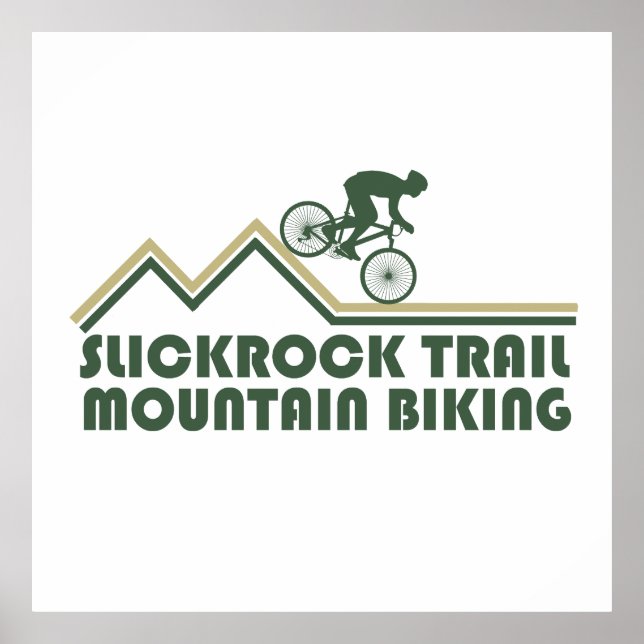 slickrock trails mtb mountain biking poster (Front)