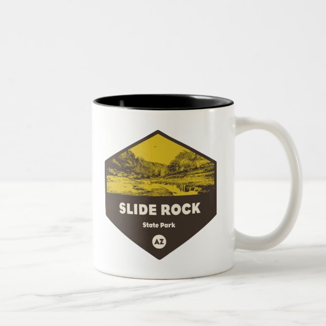 Slide Rock State Park Arizona Two-Tone Coffee Mug (Right)