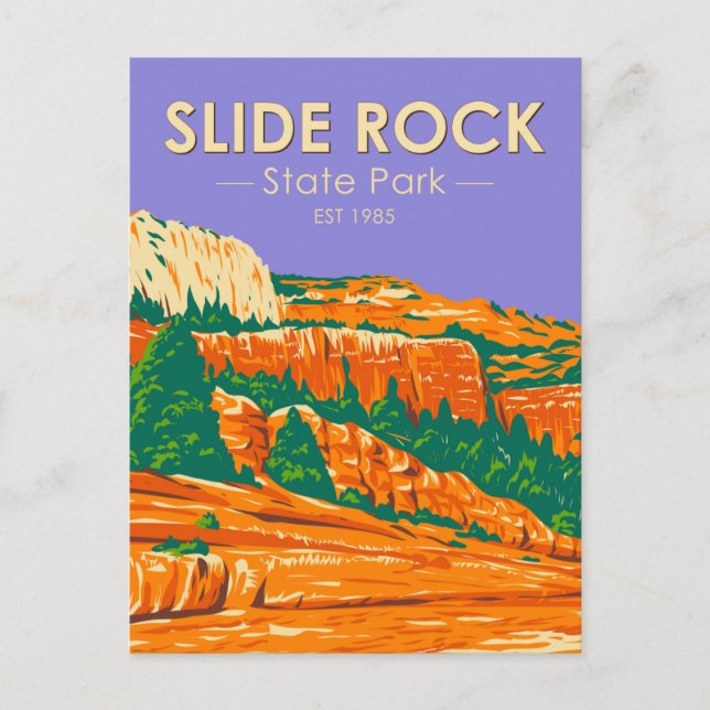 Slide Rock State Park Arizona Vintage Postcard (Front)