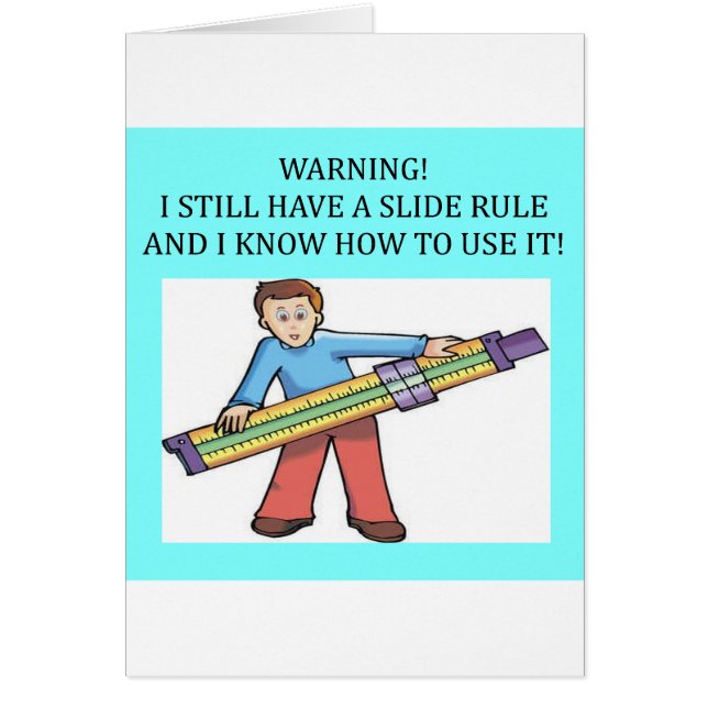slide rule math humour (Front)