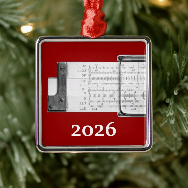 Slide Rule Metal Tree Decoration (Tree)
