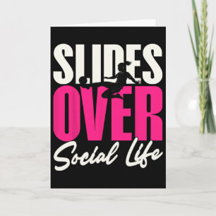 Slides Over Social Life Soccer Girls Card