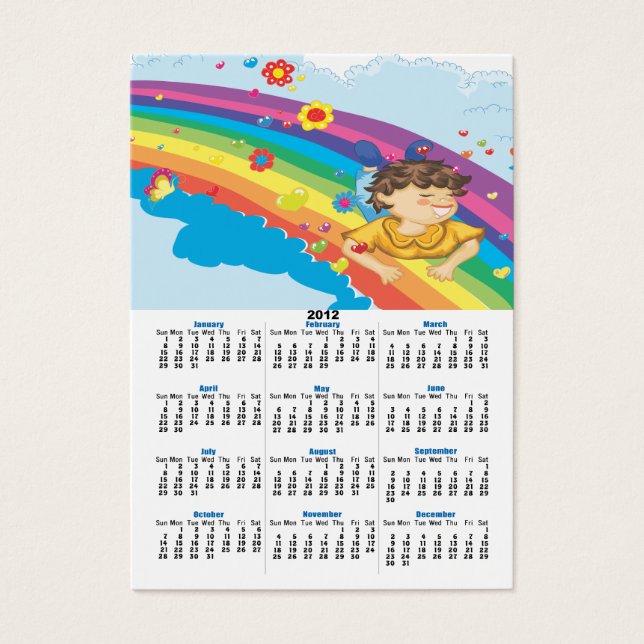 sliding down a rainbow happy vector illustration (Front)