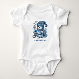 Sliding Snowman Baby Bodysuit