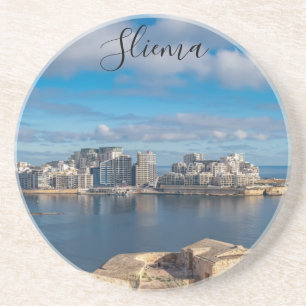 Sliema harbour and skyscrapers in Malta Coaster