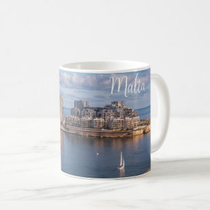 Sliema harbour and skyscrapers in Malta Coffee Mug