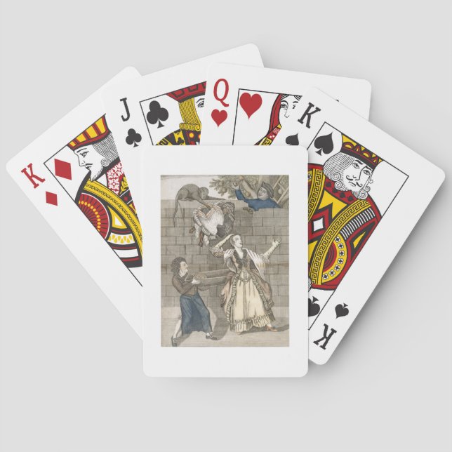 Slight of Hand by a Monkey or the Lady's Head Unlo Playing Cards (Back)