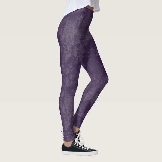 Slight Violet Grunge Pencil Blotches Leggings (Right)