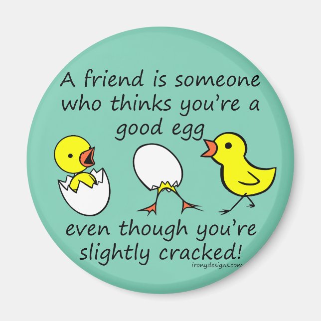 Slightly Cracked Funny Best Friend Saying Magnet (Front)