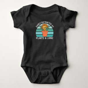 Slightly Distracted Plants Lion Sweet Animals Baby Bodysuit