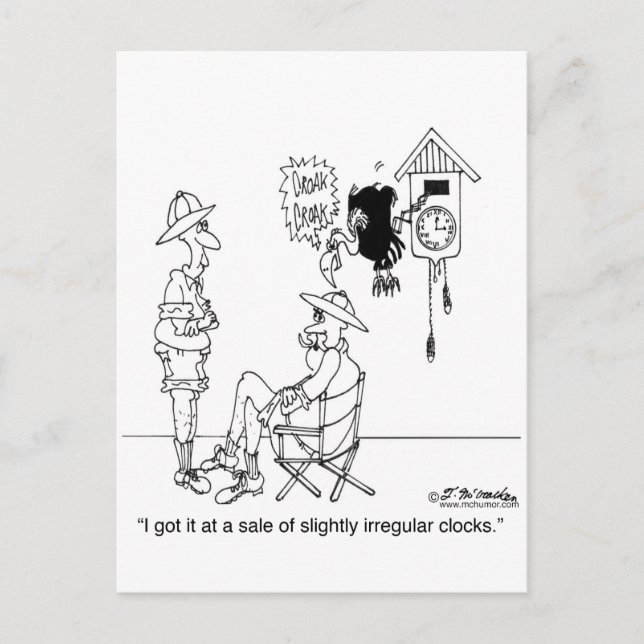 Slightly Irregular Cuckoo Clock Postcard (Front)