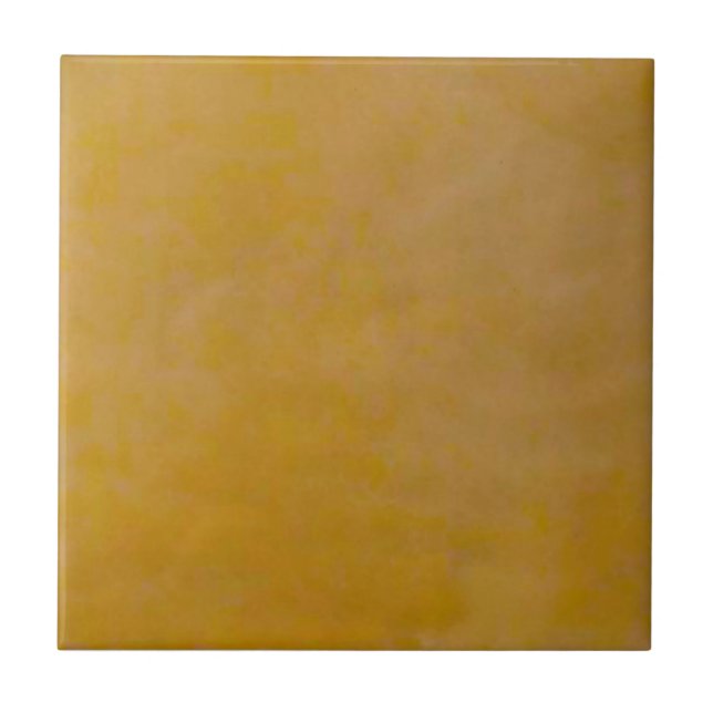 Slightly Mottled Sueded Look Golden Caramel Solid Ceramic Tile (Front)