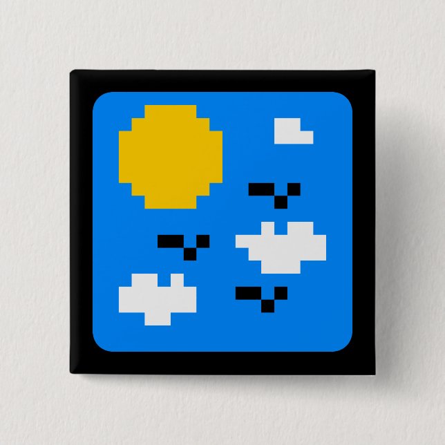 Slightly Solar 15 Cm Square Badge (Front)