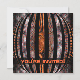 Slightly Spacy Orange Invitation