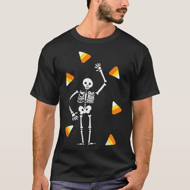  Slightly Subtle Halloween Skeleton Candy Spooky T-Shirt (Front)