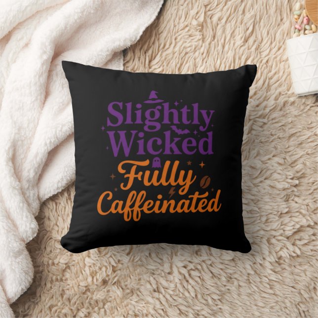 Slightly Wicked, Fully Caffeinated Cushion (Blanket)