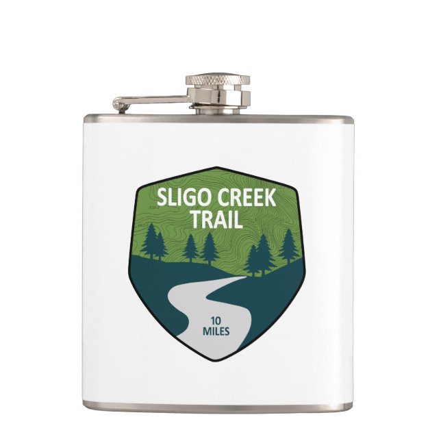 Sligo Creek Trail Hip Flask (Front)