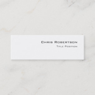 Slim Black White Charming Business Card