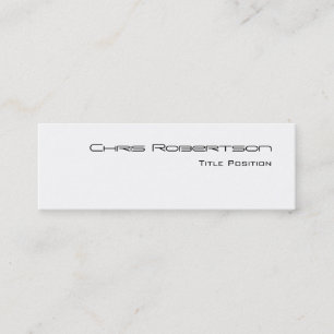 Slim Black White Charming Business Card