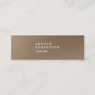 Slim Browny Trendy Professional Business Card