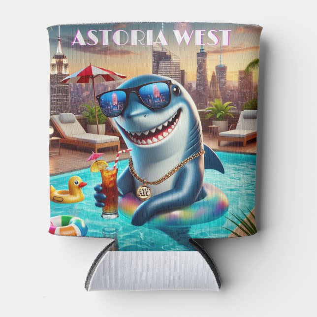 Slim Can Cooler Shark Aries Zodiac AW (Front)