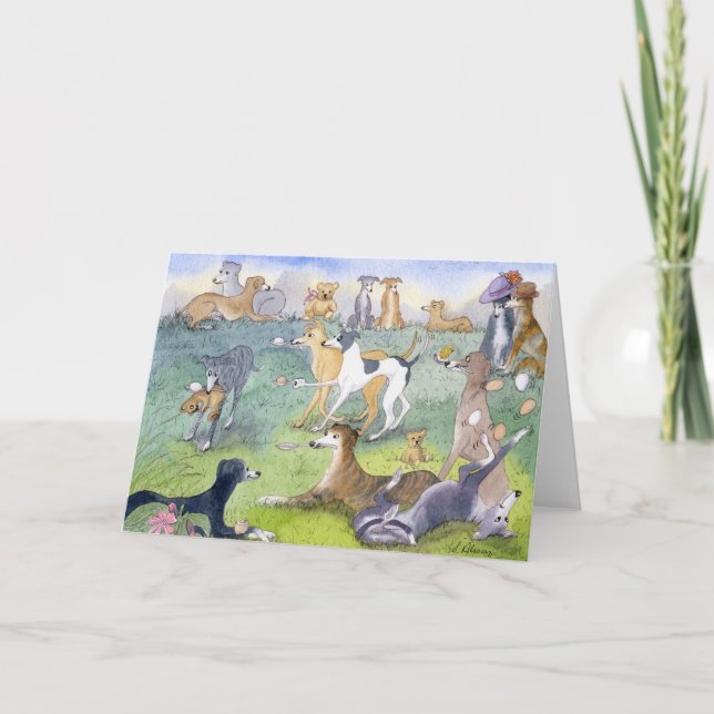 Slim Dog Egg and Spoon Fun! CARD (Front)