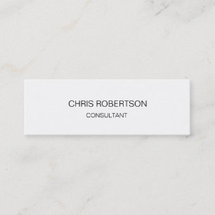 Slim Folio Light White Two Sided Business Card