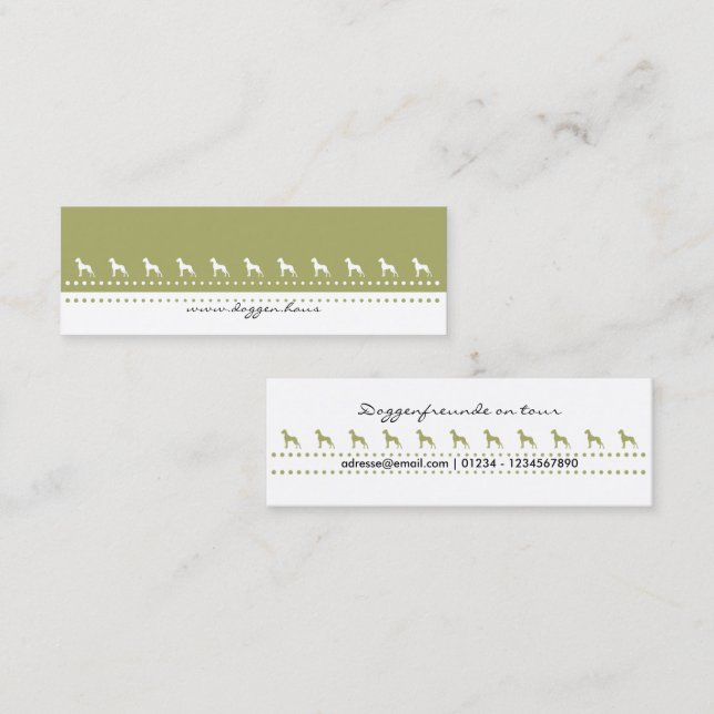 Slim Great Dans Mini Business Card (Front/Back)