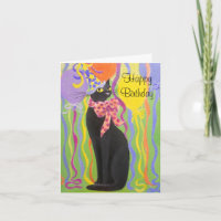 SLIM KITTY, BIRTHDAY CARD