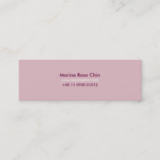 Slim Pink Business Card