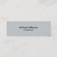 Slim Plain Grey Professional Business Card