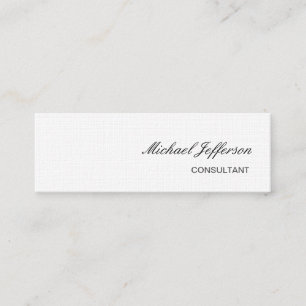 Slim Plain Linen Professional Business Card