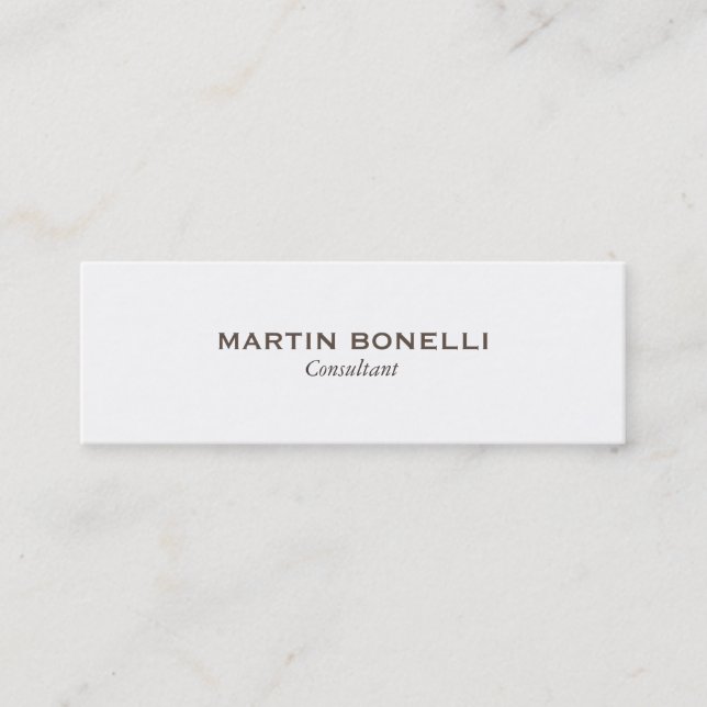 Slim Professional Trendy Modern Business Card (Front)