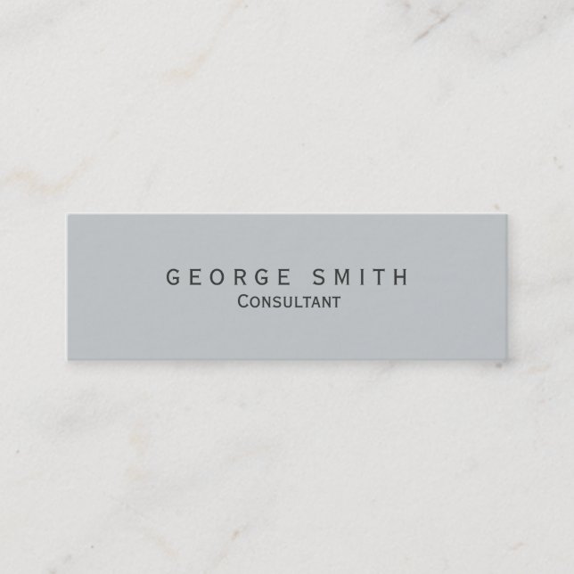 Slim Skinny Simple Plain Consultant Business Card (Front)
