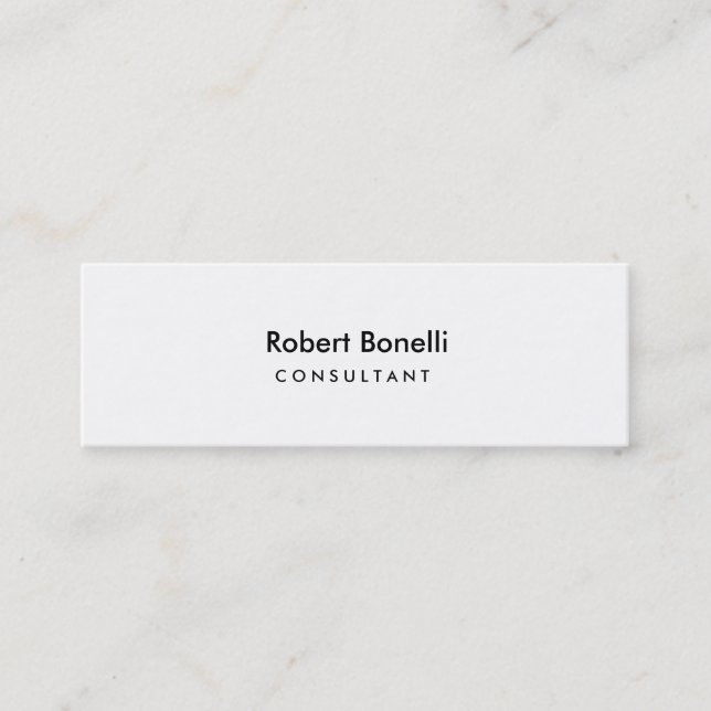 Slim Skinny Two Sided Consultant Business Card (Front)