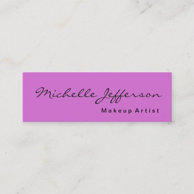 Slim Stylish Orchid Purple Artist Business Card (Front)