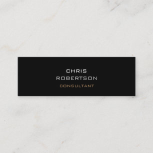 Slim Trendy Black Grey Attractive Business Card