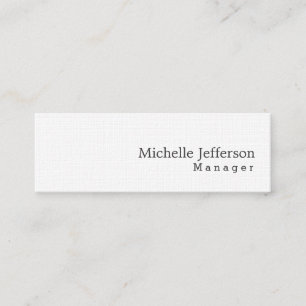 Slim Unique Stylish Linen Elegant Simple Mini Business Card