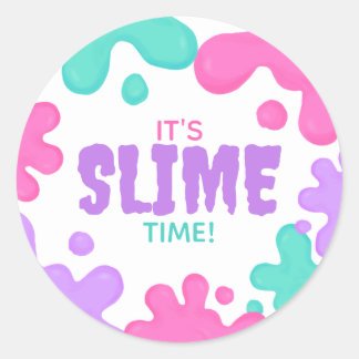 Slime Birthday Classic Round Sticker