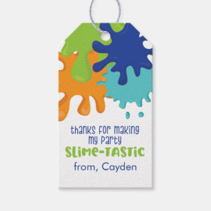 Slime Birthday Party Favour Tags Slime-Tastic