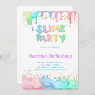 Slime Birthday Party Invitation