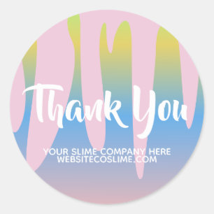 Slime  Business Company Branding Dripping Classic Round Sticker