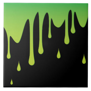 Slime dripping ceramic tile