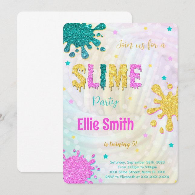 Slime Invitation (Front/Back)