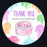 Slime kid birthday party thank you sticker<br><div class="desc">Slime kid birthday party thank you sticker 
Perfect for a slime theme birthday party</div>