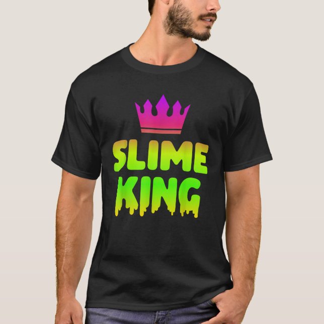 Slime King Birthday Party Squad Matching Outfit fo T-Shirt (Front)