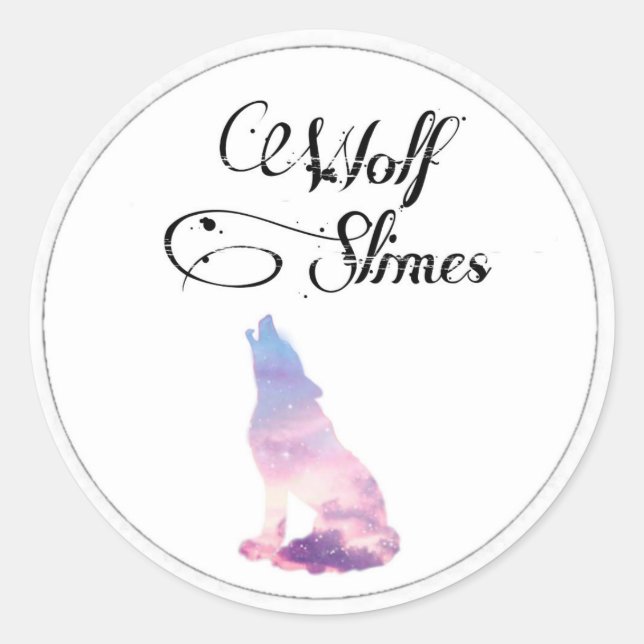 Slime logo classic round sticker (Front)