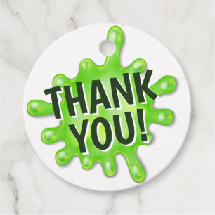 Slime Party Birthday Favour Tags